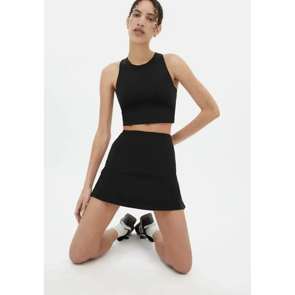 NWT Girlfriend Collective Black Sport Skirt - MSRP $72 - Picture 1 of 4